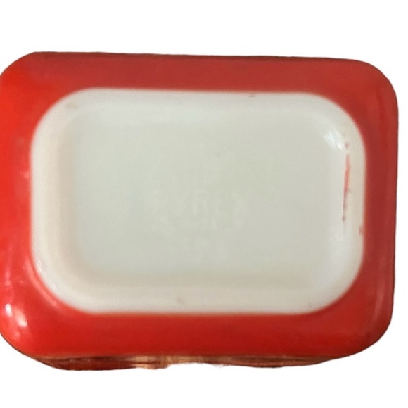 Vintage red pyrex 501-B with clear glass lid 501-C - Picture 7 of 10